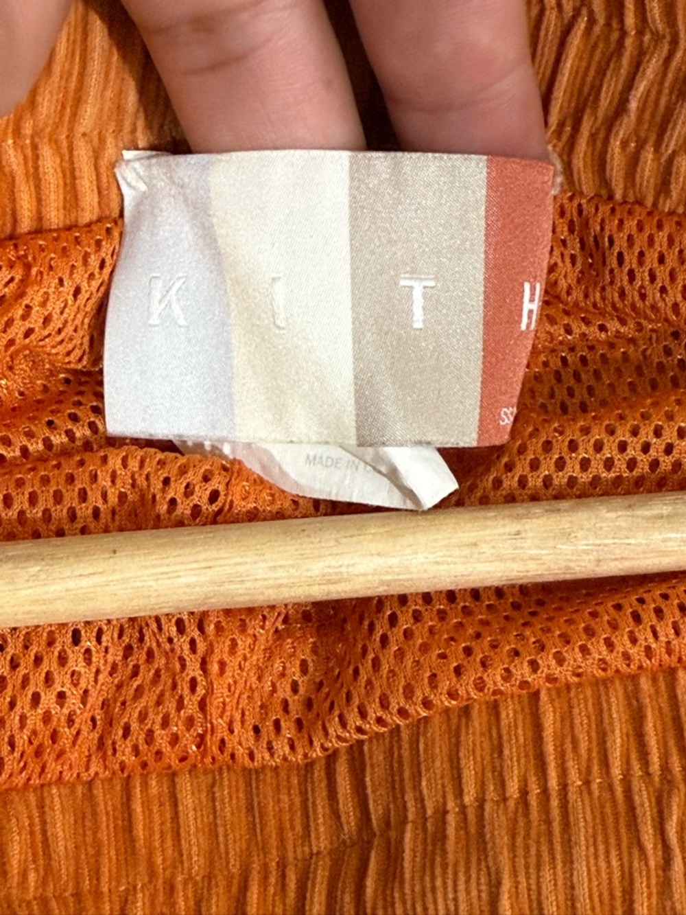 Kith Orange & Yellow Paneled Athletic Shorts with White Trim - Picture 2 of 8